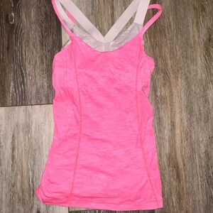 Lululemon Athletica Run For Gold Tank Top with Sports Bra